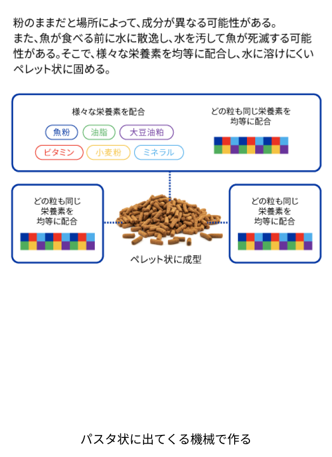 養殖用のえさ​